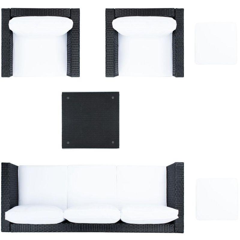 Presla 6 Pc Living Set - Indoor/Outdoor - PAT7715 - Black/White - Safavieh