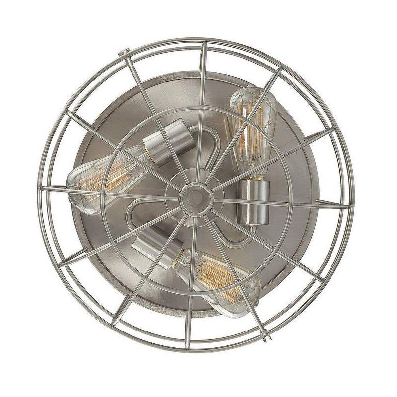 Savoy House Scout 3 - Light Flush Mount in  Satin Nickel