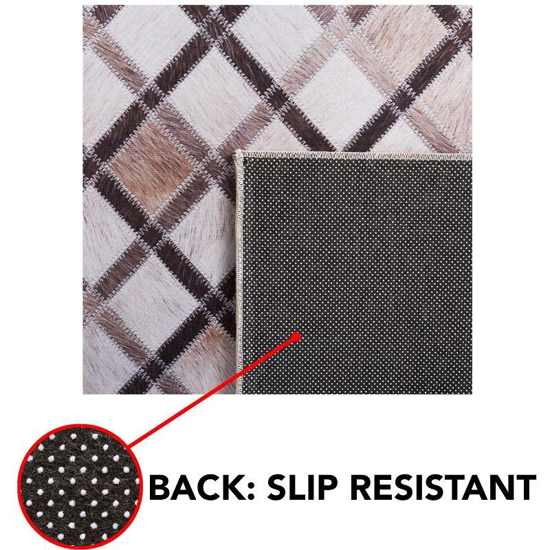 Faux Hide FAH545 Power Loomed Machine Washable Area Rug - Beige/Brown - 6'x9' - Safavieh.