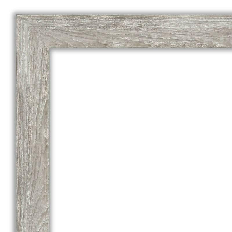 Dove Greywash Rectangular Wood Bathroom Vanity Mirror