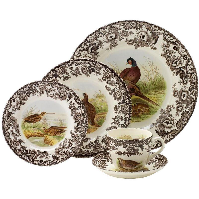 Countryside Elegance Ceramic White 5-Piece Entree Plate Set