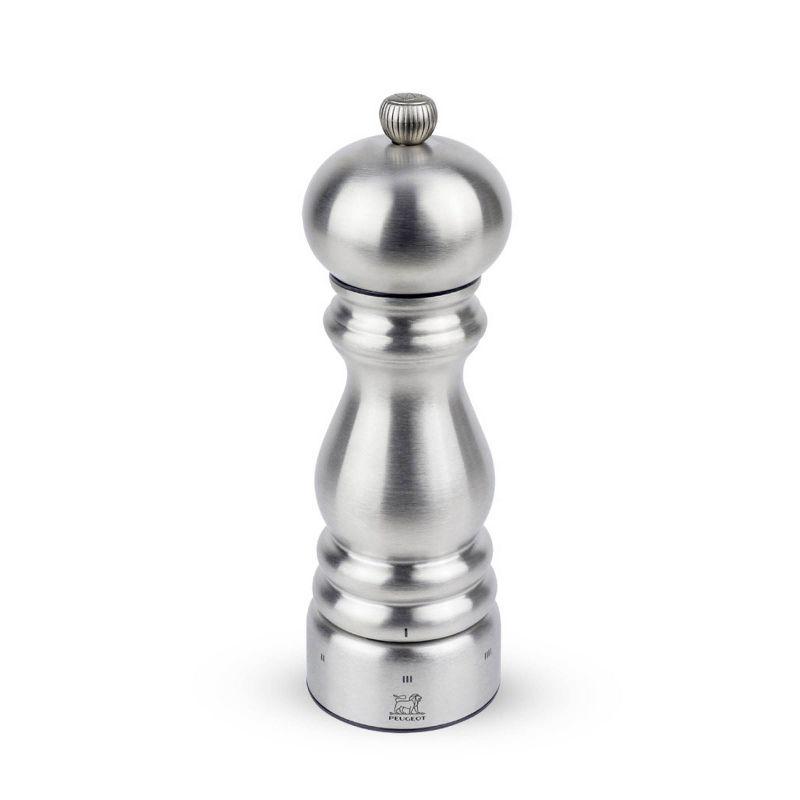 Paris Chef Stainless Steel Adjustable Pepper Mill, 7-inch