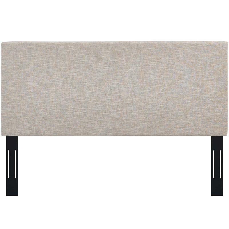 Elegant Beige Linen Upholstered King/Cal King Headboard