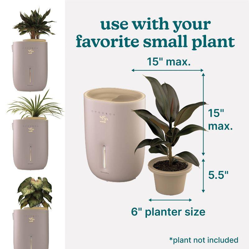 HoMedics Top-Fill Easy to Clean Warm/Cool Mist Ultrasonic Humidifier with Small Planter and Aromatherapy: 1.3 Gal, 60 Hr Run, No Filter