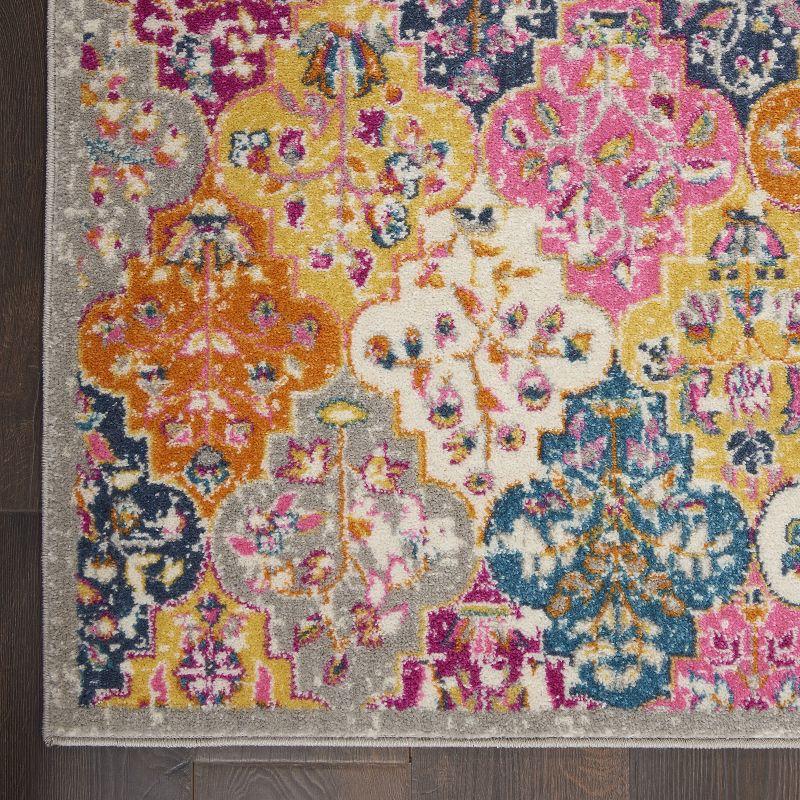 Multicolor Floral Tufted Synthetic Runner Rug, 2'2" x 7'6"