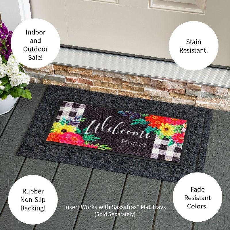 Evergreen Summer Bloom Textured Sassafras Indoor Outdoor Switch Doormat 1'10"x10" Multicolored