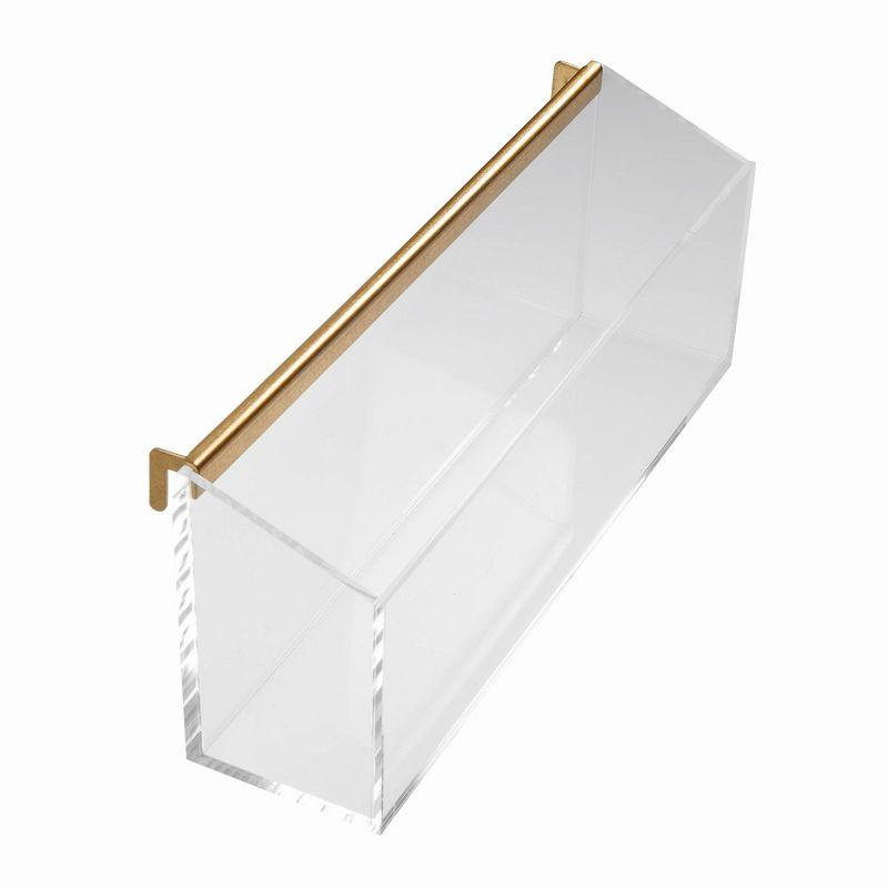 RUSSELL + HAZEL Acrylic Wall Valet: Clear Desk Organizer & Wall Organization Tool Holder, Office Supplies, 12.37" Width