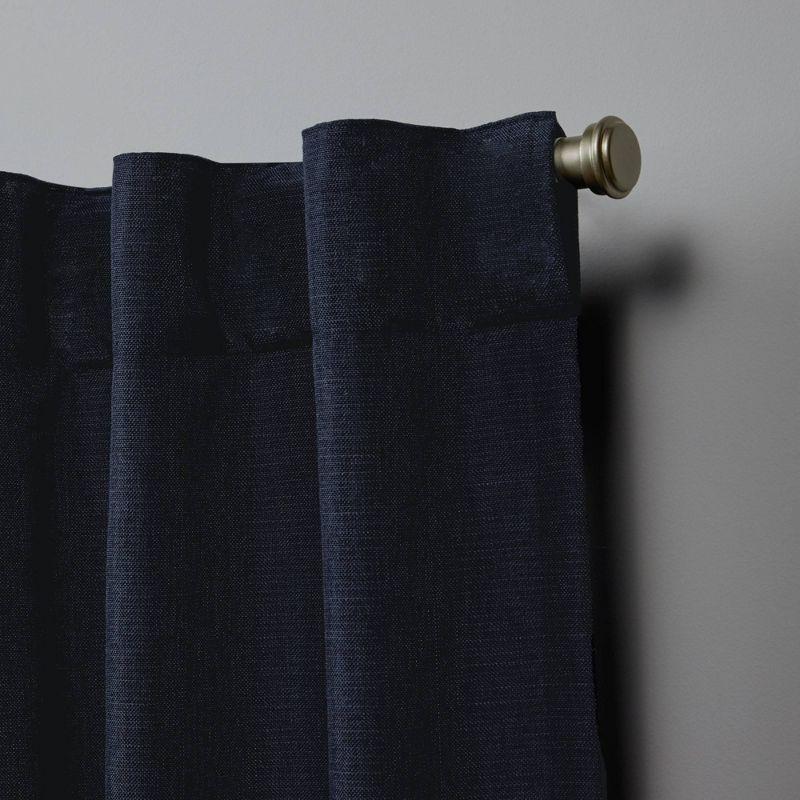 Nicole Miller Nicole Miller Faux Linen Slub Textured Hidden Tab/Rod Pocket Top Light Filtering Curtain Panel Pair (Set of 2)