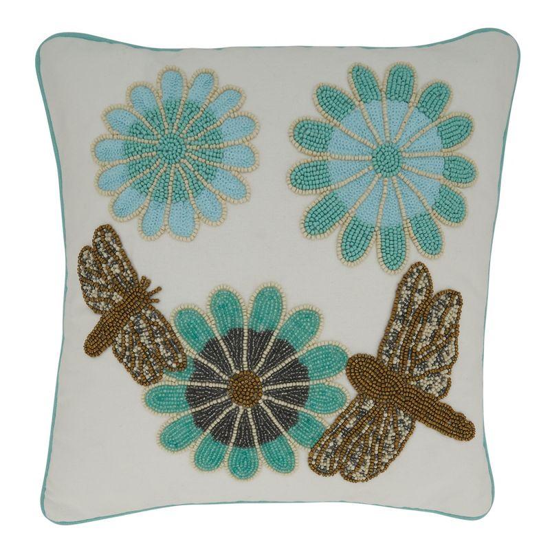 Rosamund Floral Cotton Pillow Cover