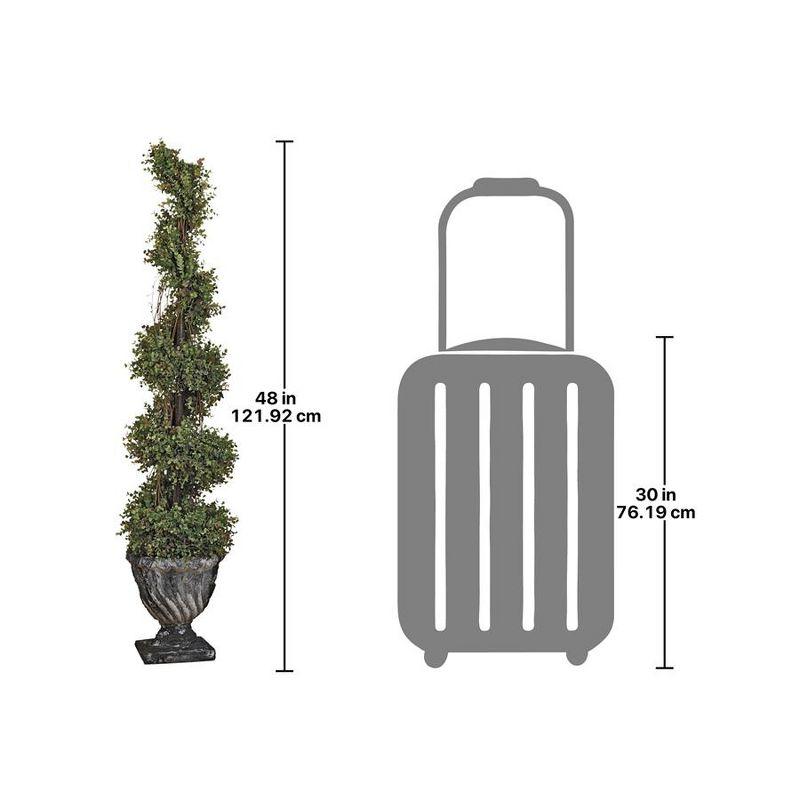 Everlasting Spiral Topiary in Designer Resin Basin, 44" Height