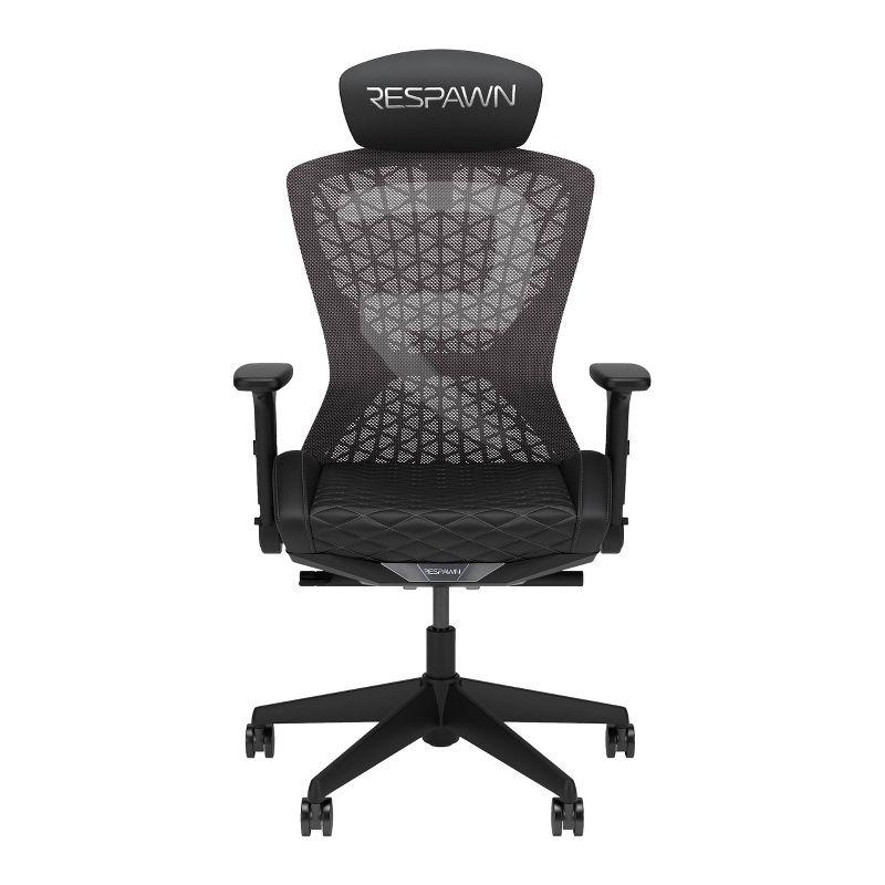 Respawn RESPAWN SPIRE Ergonomic Mesh Office Gaming Chair - High Back Home PC Computer Desk Reclining Gaming Chair, Adjustable Armrests, Adjustable Headrest, Knitted Mesh Back, Cooling Gel Seat