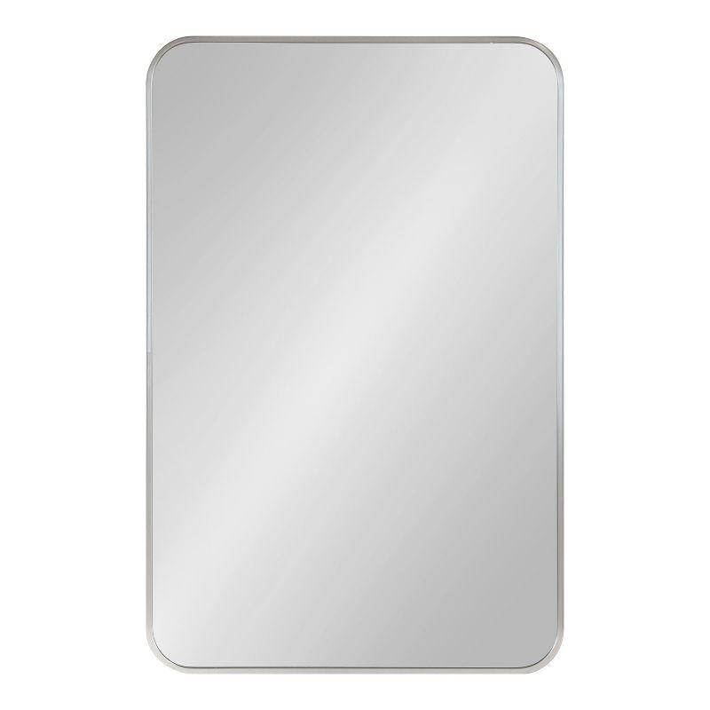 Kate and Laurel Zayda Radius Rectangle Framed Wall Mirror, 20x30, Silver