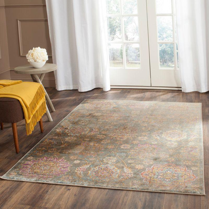 Sevilla 47" Gray Rectangular Viscose Area Rug