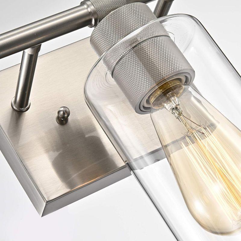 Chloe Lighting Mercy Contemporary 4 Light Brushed Nickel Bath Vanity Fixture 27" Width