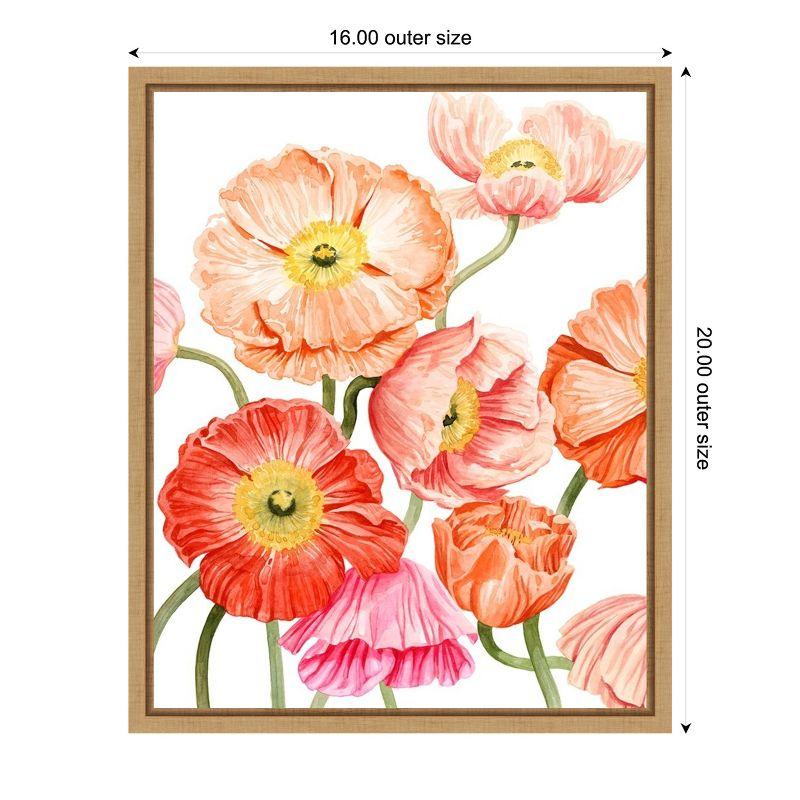 Amanti Art Bright Poppies I by Grace Popp Canvas Wall Art Print Framed 16 x 20-in.