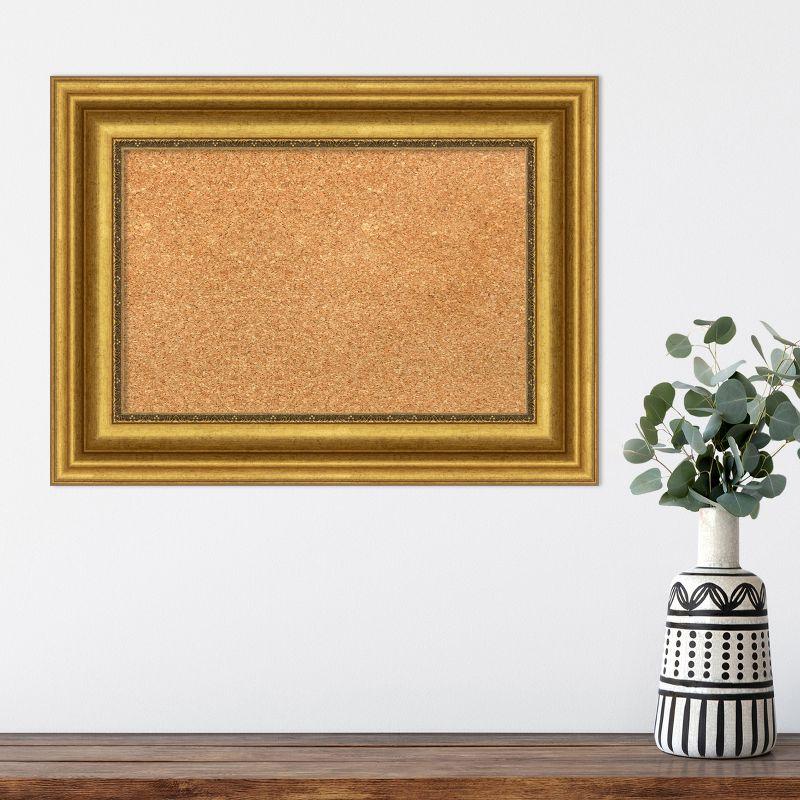 Amanti Art Parlor Framed Corkboard, Natural Cork