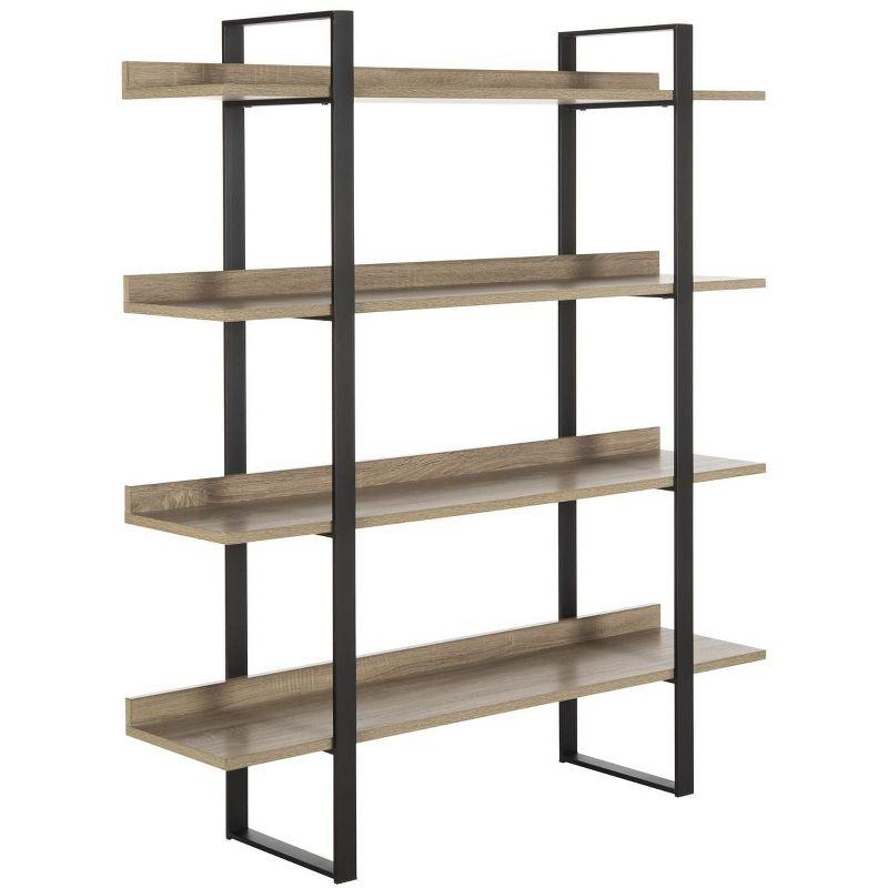 Melissa Retro Mid Century 4-Tier Etagere - Light Brown/Black - Safavieh