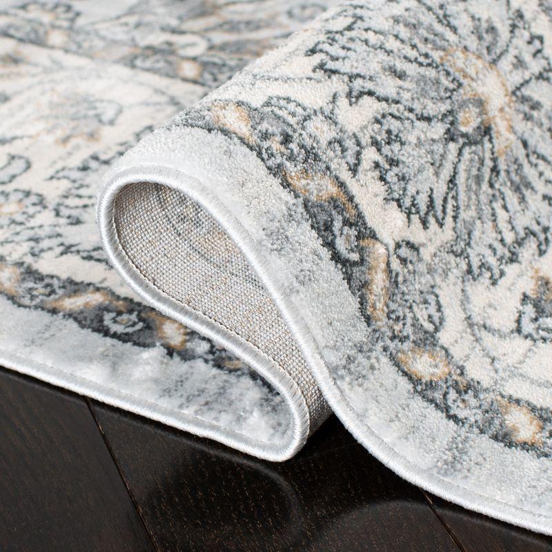 Isabella ISA940 Power Loomed Area Rug - Light Grey/Cream - 5'3"x7'6" - Safavieh