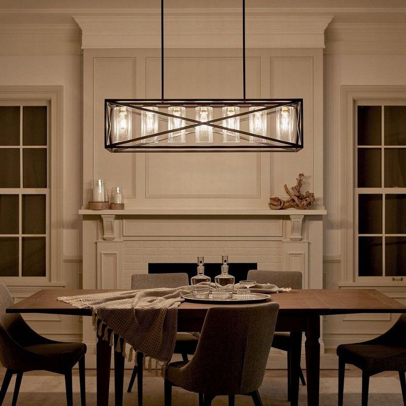 Gracie Oaks Brendetta 7 - Light Black Kitchen Island Pendant