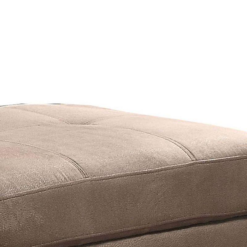 Brown Tufted Upholstered Storage Ottoman