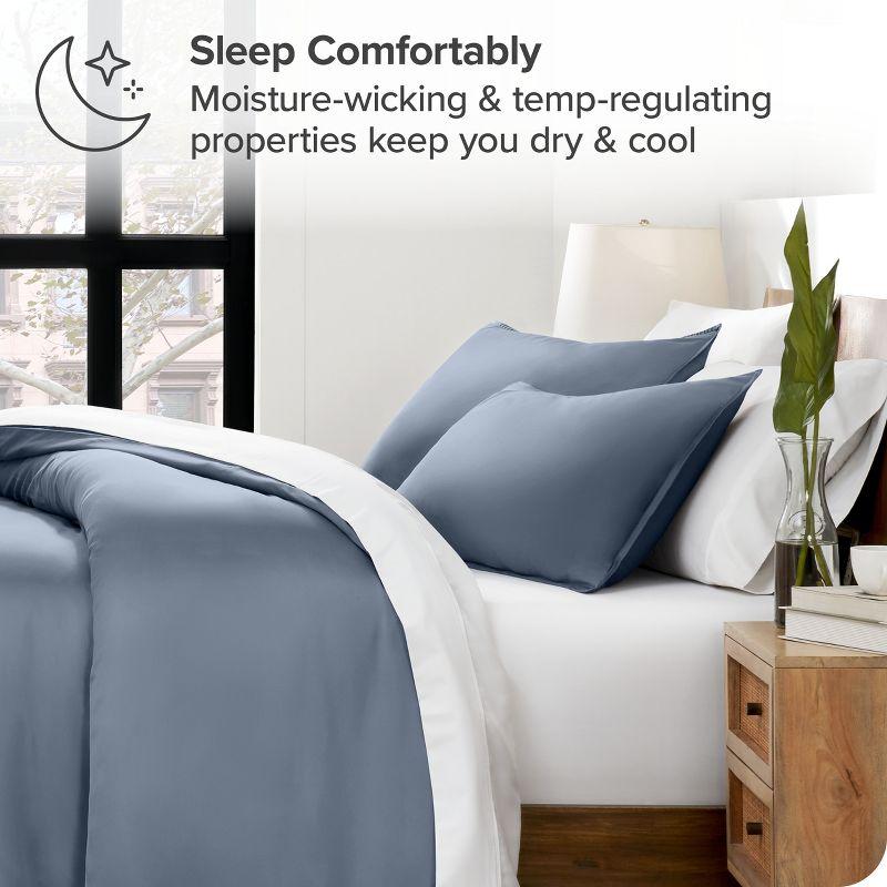 Full/Queen Indigo TENCEL™ Lyocell Duvet Cover Set by Bare Home