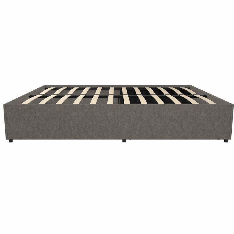 DHP Maven Platform Bed with Storage, Full, Gray Linen