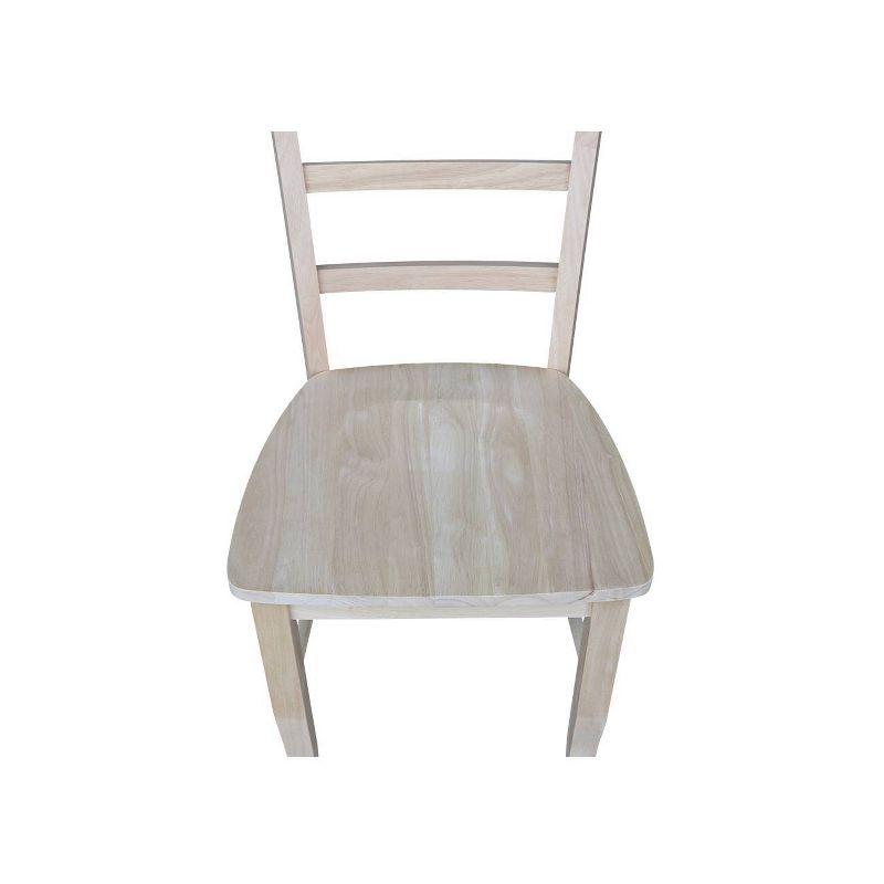 Set of 2 Madrid Ladderback Chairs Unfinished - International Concepts