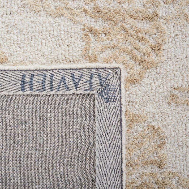 Ivory Abstract Hand-Tufted Wool Runner Rug 2'3" x 6'