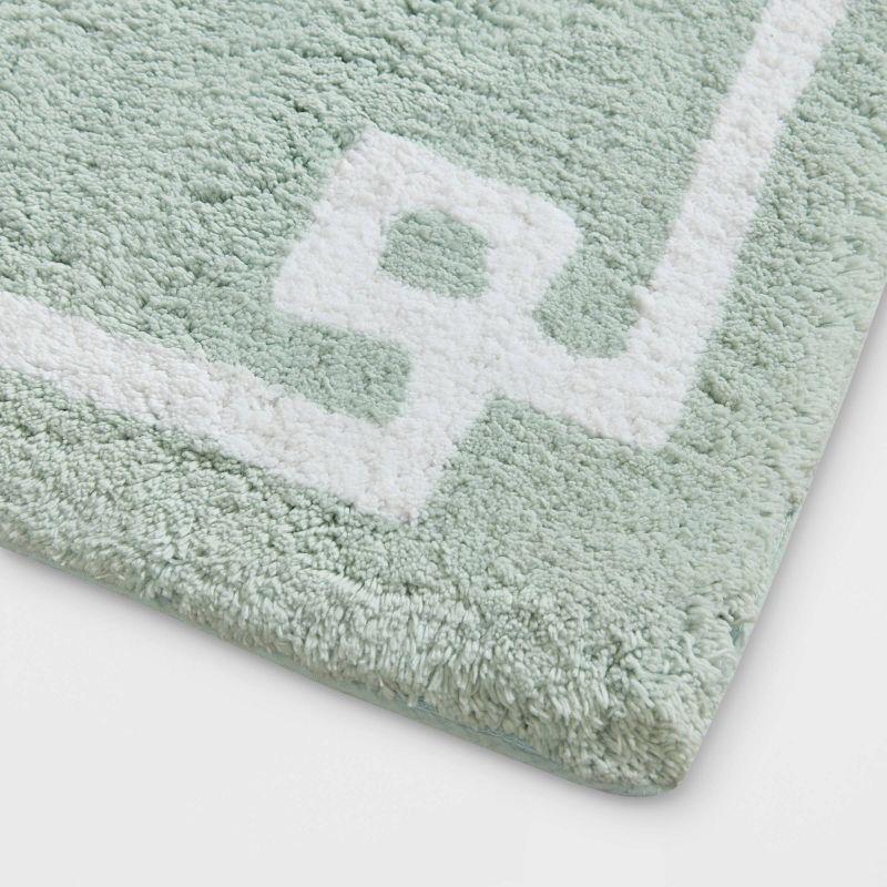 100% Cotton Tufted Bath Rug with Non-Slip Backing