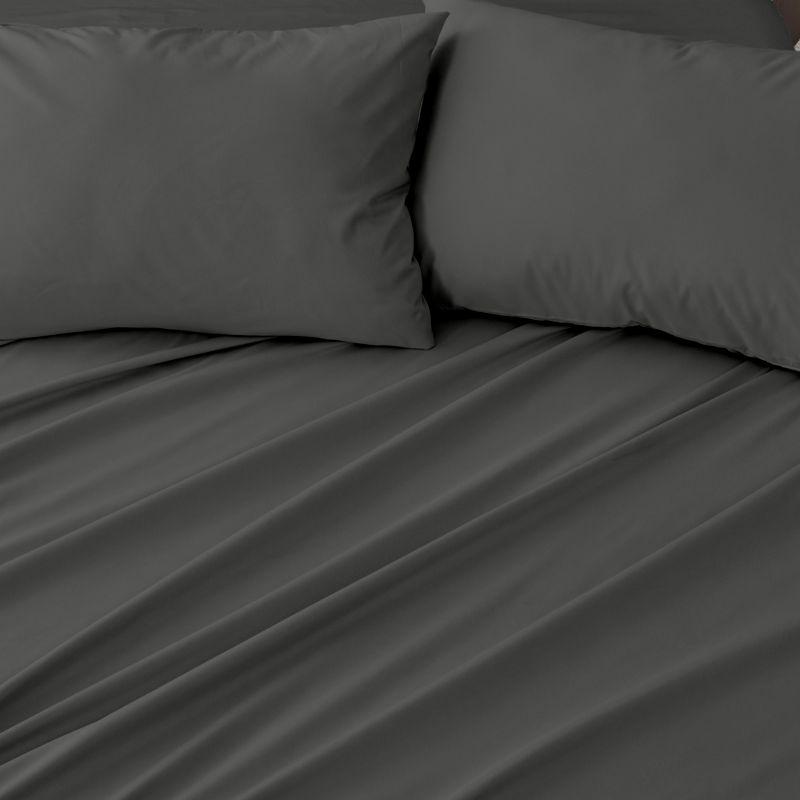 Graphite Full Microfiber Wrinkle-Resistant Sheet Set