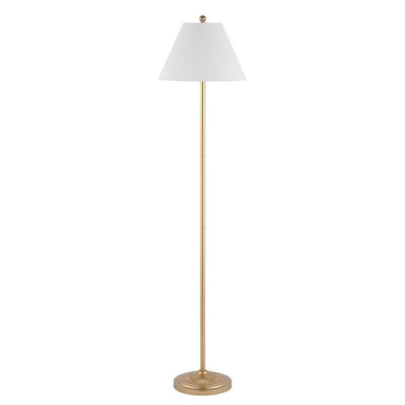 Hallie 68" Gold Floor Lamp with Off-White Shade