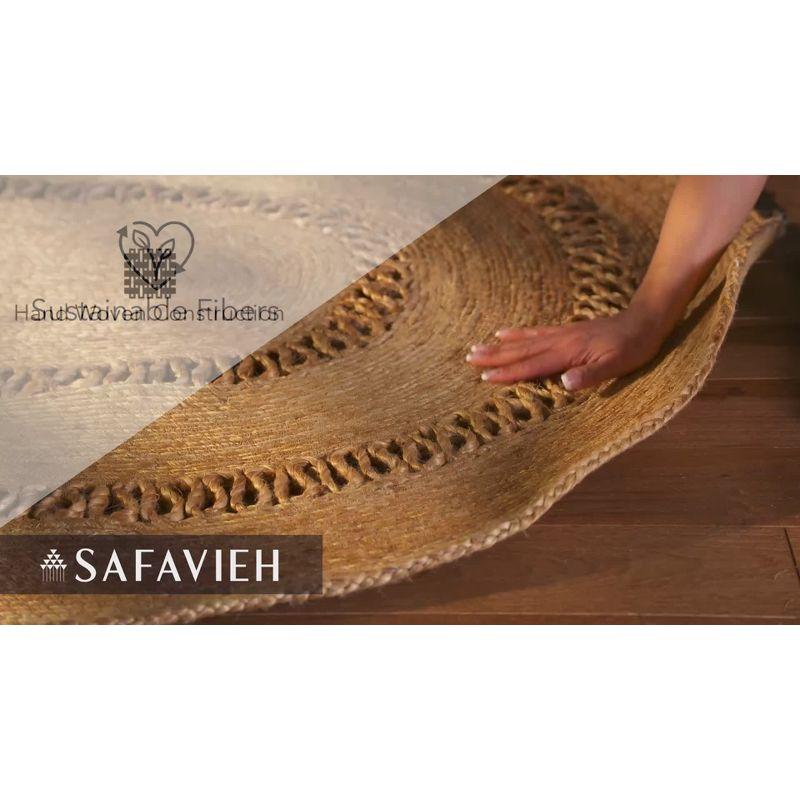 Natural Fiber NFB254 Hand Woven Area Rug - Natural - 3' round - Safavieh.