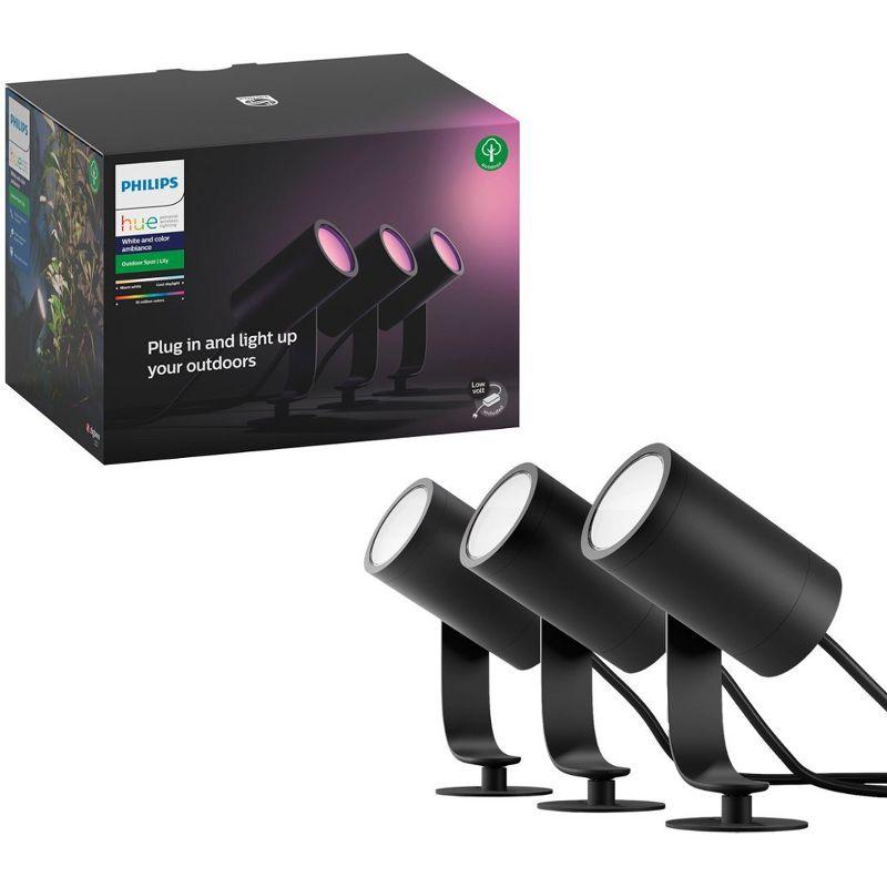 Philips Hue Lily White & Color Outdoor Spot Light Base kit 3-pk