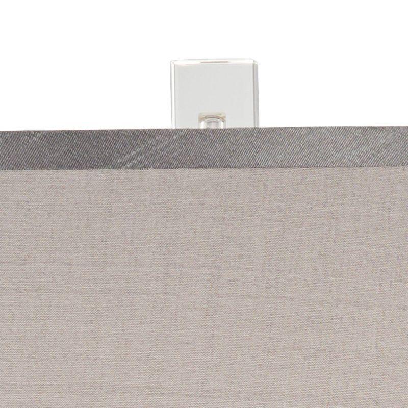 Vienna Full Spectrum Traditional Table Lamp 25" High Crystal Body Gray Tapered Drum Shade for Living Room Bedroom Bedside Nightstand Family