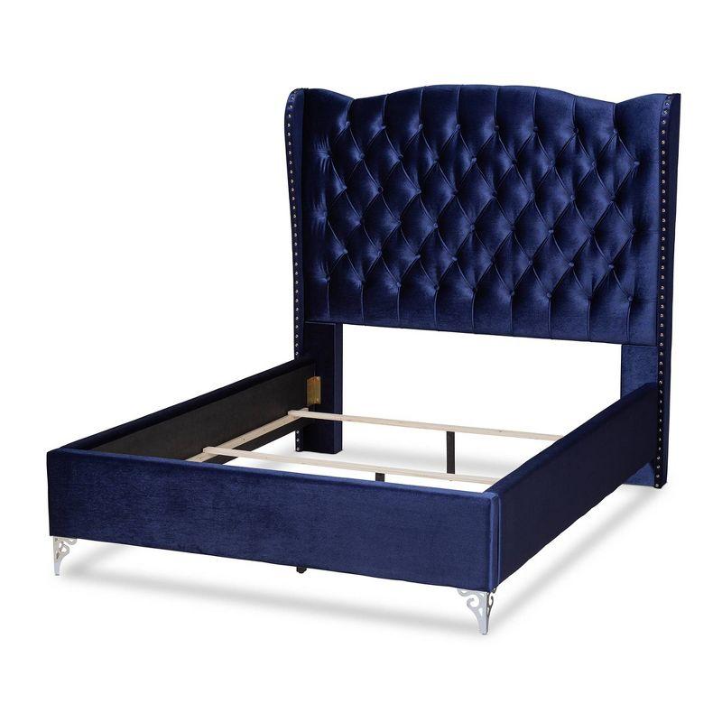 Hanne Bed Navy Blue - Baxton Studio