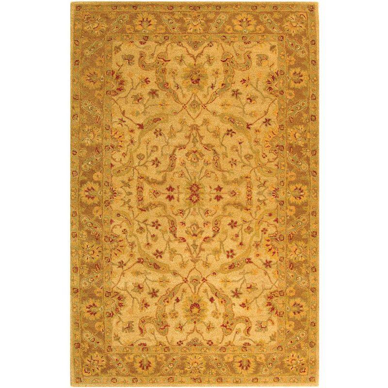 Antiquity AT311 Hand Tufted Area Rug - Ivory/Brown - 5'x8' - Safavieh.