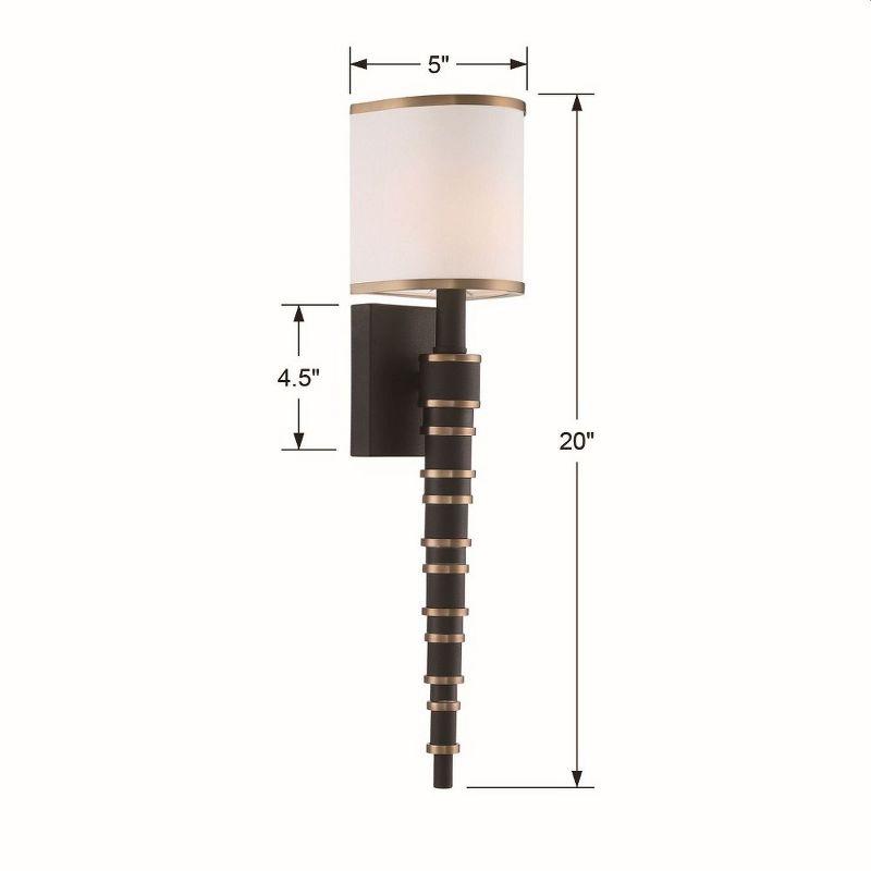 Crystorama Lighting Sloane 1 - Light Sconce in  Vibrant Gold/Black Forged