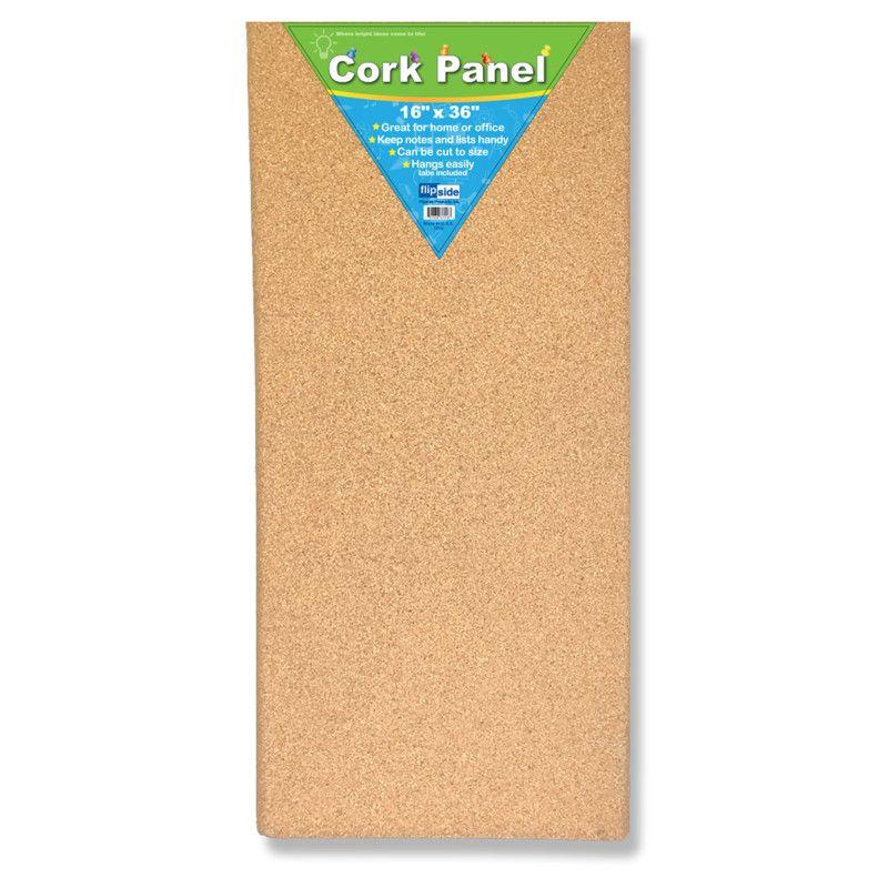 Natural Cork Panel 16" x 36" with Rounded Edges