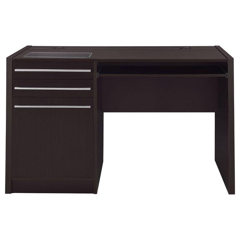 Halston 2 Drawer Office Desk Cappuccino - Coaster