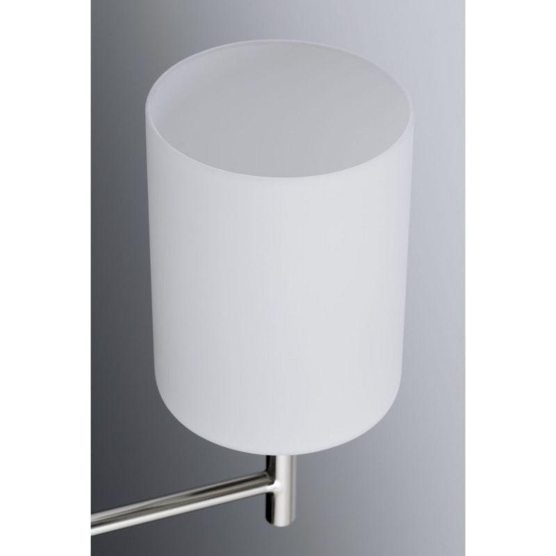 Progress Lighting Replay 9-Light Two-Tier Chandelier, Brushed Nickel, White Glass Shade Collection