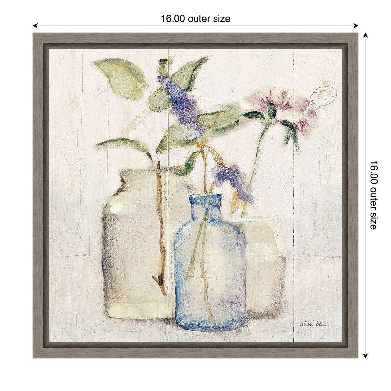 Amanti Art Blossoms on Birch I by Cheri Blum Canvas Wall Art Print Framed 16-in. x 16-in.