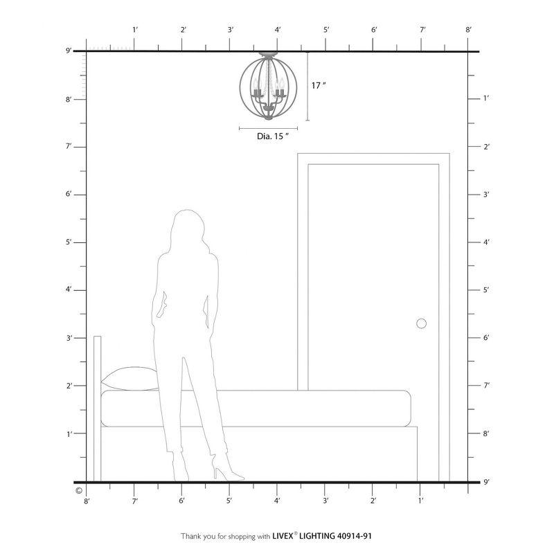 Livex Lighting Arabella 4 - Light Chandelier in  Brushed Nickel