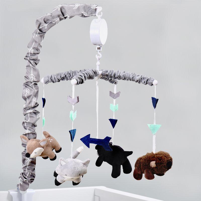 The Peanutshell Woodland Trail Musical Baby Crib Mobile, Forest Animal Theme