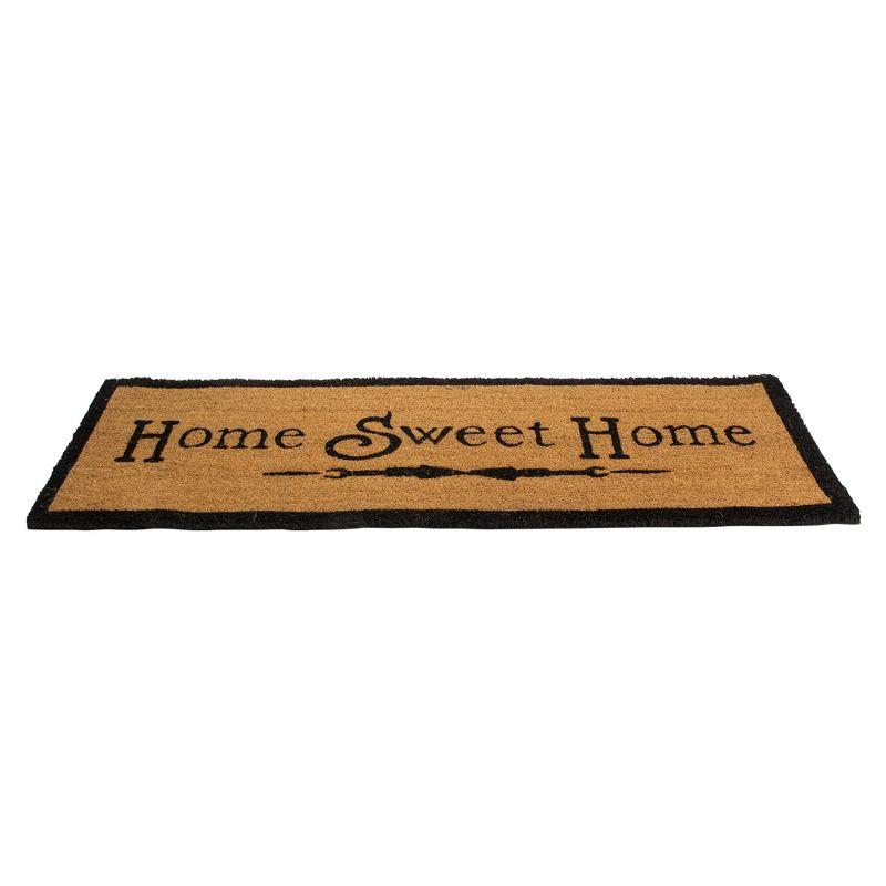 Northlight Seasonal Natural Coir Rectangular "Home Sweet Home" Doormat 16" x 48"
