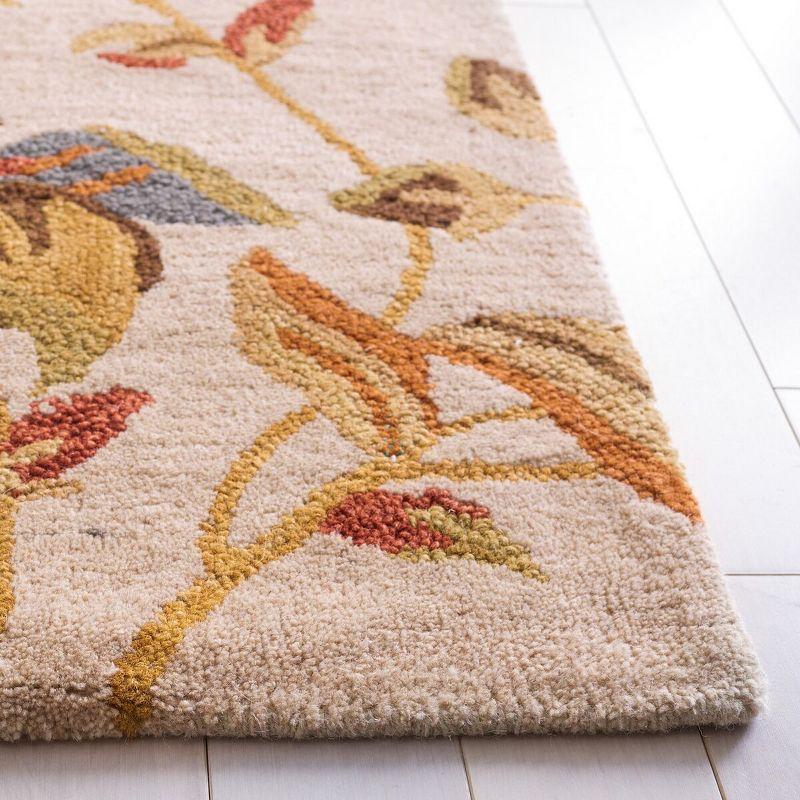 Blossom BLM913 Hand Hooked Indoor Runner Rug - Beige/Multi - 2'3"x8' - Safavieh
