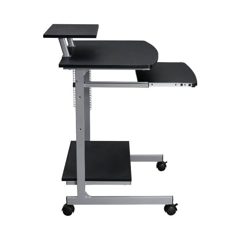 Techni Mobili Solid Wood Top Metal Base Standing Desk