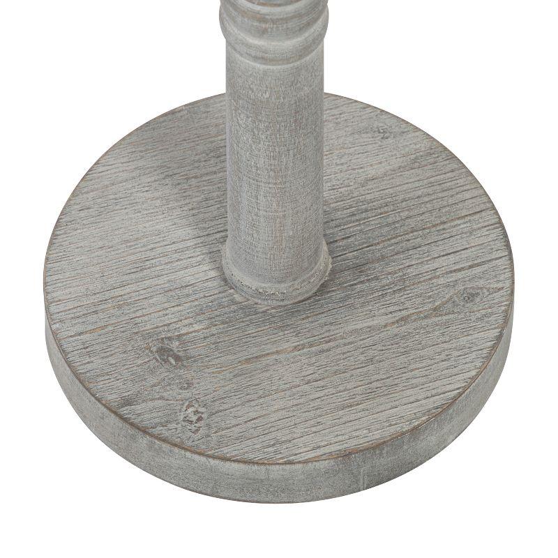 Kate and Laurel Bellport Square Wood Drink Table, 10x10x22, Gray