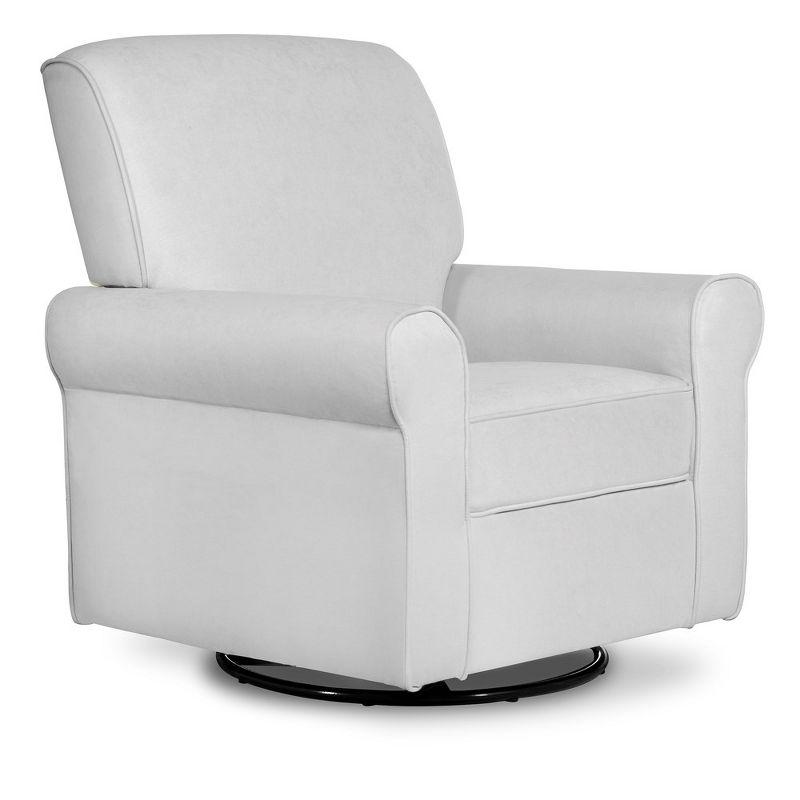 Evolur London Upholstered 360 Swivel Rocker, Misty Grey