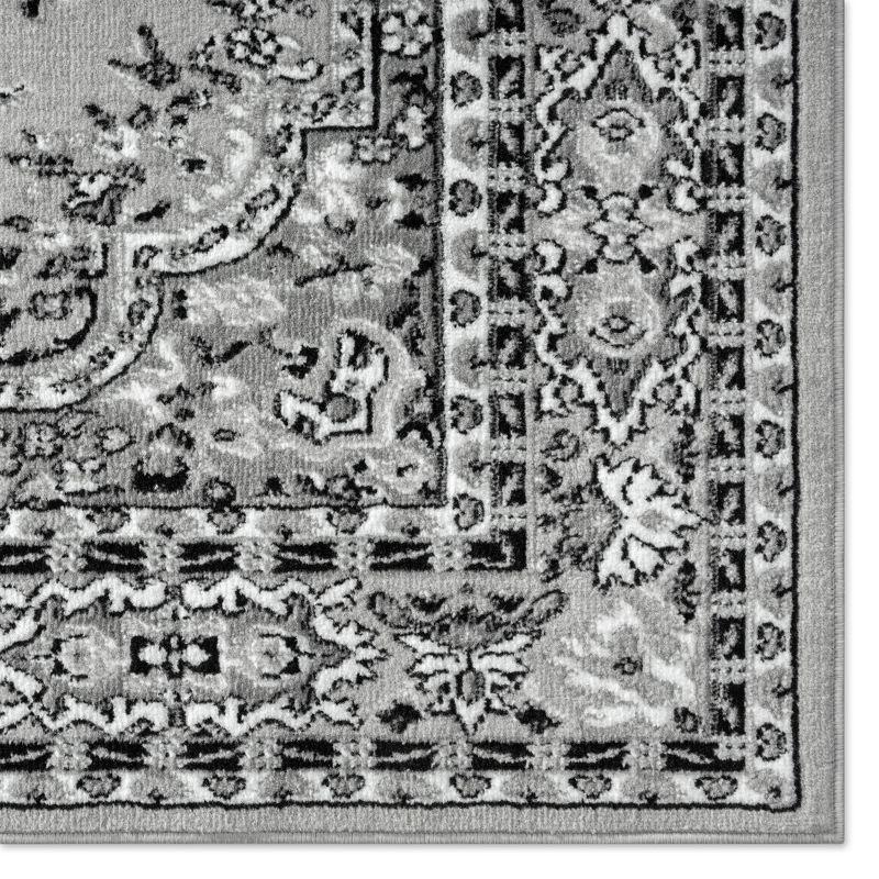 Home Dynamix Ariana Ksara Traditional Medallion Border Area Rug, Grey/Black, 3-Piece Set