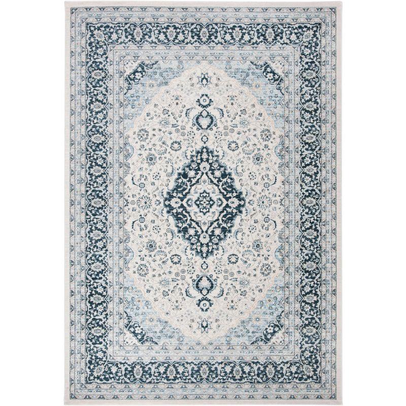 Isabella ISA919 Power Loomed Indoor Accent Rug - Cream/Dark Blue - 4'x6' - Safavieh